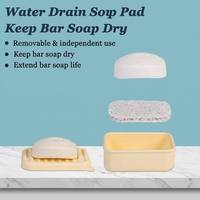 Boîte à savon de voyage en silicone anti-fuite de qualité supérieure, étui à savon portable avec couche de drainage pour la salle de bain, la salle de sport et les voyages en plein air