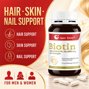 Shecome Biotine et Kératine 20000mcg Peut favoriser la santé des cheveux, de la peau et des ongles ; Esthétique optimale 120 Capsules - Product Image 2