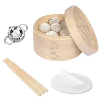Bamboo Steamer Set with Logo, Kitchen Mini Favors