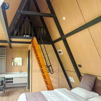 Villa en bois préfabriquée personnalisable de luxe, style chalet forestier, garantie 1 an, bois durable et imperméable pour complexe familial
