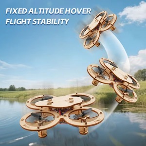 Kit Educativo STEM per Assemblaggio Drone in Legno Fai-da-Te, Giocattoli per Esperimenti Scientifici e <span class=keywords><strong>Progetti</strong></span> di Fisica Scolastica - Product Image 5