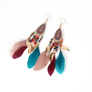 Mode Anting Emas Indian Enamel untuk Wanita Grosir N202275