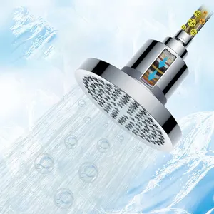 WELS 20 Stages Shower Filter Cartridge 1 Mode High Flow Fixed Spa Filter Shower Head For Remove Chlorine And Harmful Substances
