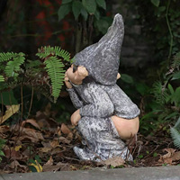 Prix du fabricant Statue naine coquine Gnome Maison Cour Jardin Ornement en résine Décor