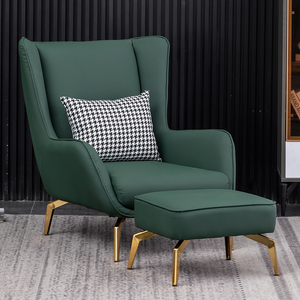 Fauteuil de salon moderne en cuir, confortable, multicolore, style luxe léger, vente en gros - Product Image 2