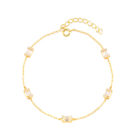 ROXI 925 серебряный браслет ювелирные изделия 18k Золотая звеньевая цепочка Циркон Шарм браслет для женщин 2021
