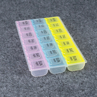 Pilulier en plastique Offre Spéciale 21 compartiments planificateur de pilules mensuel de grande capacité deux fois par jour organisateur de tablette pour la vie quotidienne