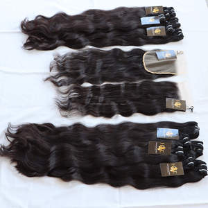 Bundles de cheveux humains de couleur naturelle frontale de fermeture de dentelle transparente Hd avec fermeture cheveux bruts cambodgiens cheveux humains naturels - Product Image 1