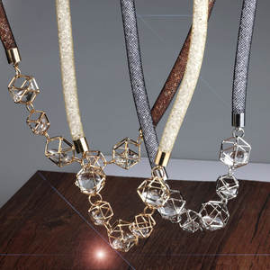 <span class=keywords><strong>Collier</strong></span> en <span class=keywords><strong>maille</strong></span> de cristal pour femmes, bijou, nouveau Style à la mode, - Product Image 1