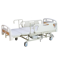 Lit d'hôpital pour personnes âgées, lit de soins à domicile manuel pour patients âgés, lit de soins multifonctionnel manuel avec toilette