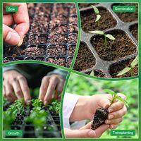 Barquettes de semis écologiques en plastique ABS à 200 cellules avec dôme d'humidité et deux prises d'air pour la germination des semis et la plantation de graines