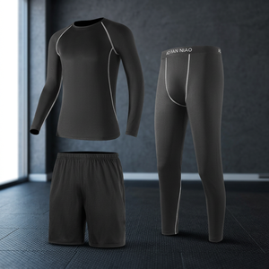 Custom 2021 Style Windproof Skinny Lightweight Comfortable Fabric Evaporates Quickly Men's Sportswear Gym <b>Compression</b> <b>Spring</b> - Product Image 3