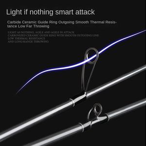 Canna da Pesca Demon Hunter Magic Shadow <span class=keywords><strong>L</strong></span> in Carbonio con Manico Dritto per Bass e Pesce Mandarino, Regolazione Rapida - Product Image 3