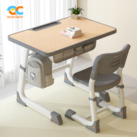 Ensemble bureau et chaise réglables de qualité commerciale pour étudiants avec rangement intégré pour salles de classe – Robuste – Vente en gros fabricant