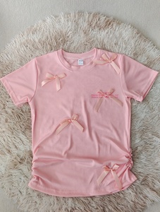 Top con Fiocco per Donne, Abbigliamento Femminile Aderente, Camicetta alla Moda a Maniche Corte - Product Image 5
