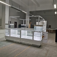 Kiosque de bijouterie de haute qualité, comptoir d'exposition de bijouterie, kiosque de parfum en verre, design de kiosque de bijouterie pour centre commercial