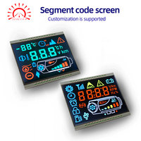 Inverter kustom LCD TN/HTN/VA Digit layar LCD monokrom 7 Segmen termostat/pengukur energi JXDC-LCD pemasangan rel DIN 12"