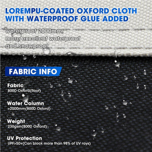 Housse de <span class=keywords><strong>bateau</strong></span> en tissu Oxford 800D résistant, coupe-vent, anti-UV, protection solaire, auvent avec revêtement PU, protection des fenêtres - Product Image 2