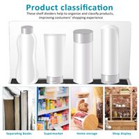 Diviseur d'étagère amovible en acrylique/PVC magnétique de type L, longueur personnalisée Hookei, pour une présentation soignée des marchandises en supermarché