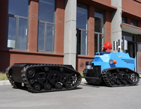 Châssis à chenilles en caoutchouc personnalisé télécommandé avec une charge utile de 300 kg, robot de lutte contre les incendies UGV RC avec caméra pour les secours d'urgence