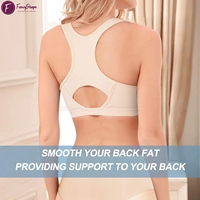 Soutiens-gorge à fermeture avant FancyShape Bretelles réglables sans fil Respirant Fitness Sculpting Brassiere Solid pour la récupération post-chirurgie