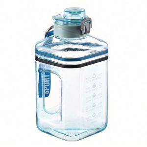 Botella de Agua Cuadrada Reforzada de 2.2 L (77 oz) sin BPA, Grande, Antiderrames, para Gimnasio y Culturismo - Product Image 3