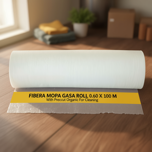 Rotolo di Fibra Mopa Gasa 0,60 x 100 m con Pretagli Organici per Pulizia - Product Image 3