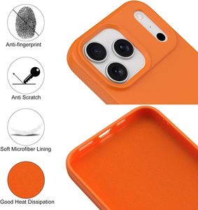 Forro de microfibra antiarañazos suave ultradelgado a prueba de golpes Compatible con iPhone 17Pro Max funda protectora de silicona líquida para teléfono - Product Image 3