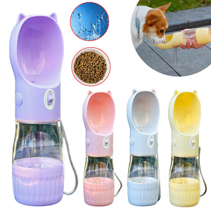 Bouteille d'eau portable pour chien avec gamelle pour petits et grands chats, idéale pour les promenades en extérieur, distributeur d'eau et de nourriture, fournitures pour animaux de compagnie - Product Image 1