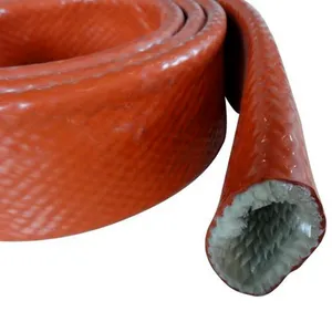 factory supply silicone coated e- fiberglass fire sleeve supplier from china