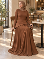AW0303 Couture avancée - Robe longue haut de gamme, Vêtements musulmans islamiques, Hijabs, Style décontracté, Quotidien