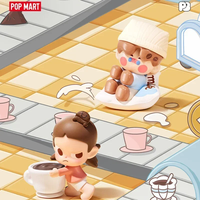 Venta al por mayor 100% Original 21 Bolsas/Set Pop Beans Coffee Factory Series Caja Sorpresa PVC Figuras Miniatura a Escala 1/12 12+ Juguetes Decorativos