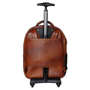 Mochila Clásica de Cuero con Cierre de Cremallera y Mochila de Cuero Hecha a Mano con Textura Suave, Bolso de Cuero para Exteriores - Product Image 3