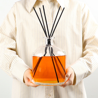 Décoration de la maison surdimensionné 1000ml pour ensemble diffuseur de roseaux avec grande bouteille en verre bouteille de recharge