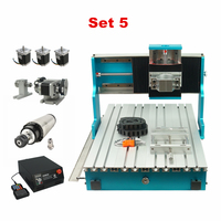 Mini Rail de guidage linéaire CNC 6040, bricolage, Machine à graver 3040, Kit de tour de routeur à bois avec boîte de commande DSP, broche 1500W