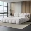 Ensemble de meubles de chambre à coucher classiques en bois doré luxueux pour lit king size