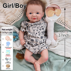 Poupée Bébé en Silicone Corps Entier Personnalisée par le Fabricant, Lavable, Réaliste, 43cm, Vivienne <span class=keywords><strong>Reborn</strong></span> avec Cheveux, Articles de Collection - Product Image 3