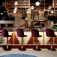 Ensemble de table et de chaises de restaurant commercial en bois massif de chêne pour cafétéria, café, bistrot, projet de mobilier