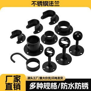 Support de fixation en acier inoxydable noir à tête ronde et pied haut pour armoire - Product Image 2