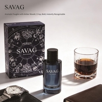 Coffret cadeau de parfum pour homme, fragrance aromatique Fougère avec notes de bergamote, poivre et bois d'ambre, pour un usage quotidien, collection de parfums