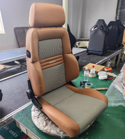 Paire de sièges de course universels RECARO LX-M en cuir PVC noir avec revêtement extérieur en daim et rails à double verrouillage à dégagement rapide