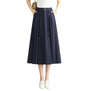 Джинсовая юбка 2024 новая длинная юбка для похудения с высокой талией для женщин