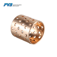 Roulement à bride coulissante PVB PVB092 en bronze CuSn8/CuSn6 pour usage industriel
