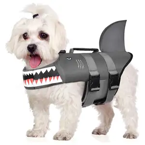 ZYZPET Dog Schwimmweste Schwimmweste-Dog Life jacket Shark Floating Pet Life vest mit Sicherheit für Strand boote