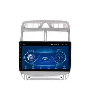 Wanqi 9 Inch 4 Cores Android 11 Auto Dvd Multimedia Speler Radio Video Stereo Gps Navigatiesysteem Voor Peugeot 307 2004-2013
