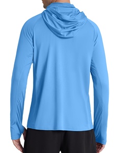 Chemise de pêche à capuche personnalisée pour <span class=keywords><strong>homme</strong></span> UPF 50+ en polyester à séchage rapide avec <span class=keywords><strong>cache</strong></span>-<span class=keywords><strong>cou</strong></span> - Product Image 2