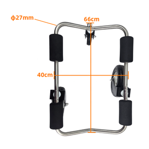 <span class=keywords><strong>Chariot</strong></span> <span class=keywords><strong>kayak</strong></span> universel à cadre en acier inoxydable avec roues réglables pour les plages et l'herbe pour les chariots à main et les chariots - Product Image 2