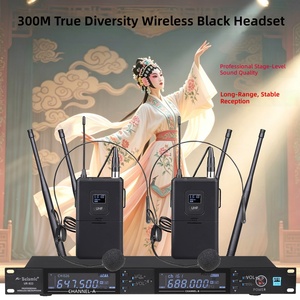 True Diversity One-to-two Wireless Microphone <strong>Headset</strong>, Head-mounted Lapel and Chest Microphone Set for Live Streaming, - Product Image 4