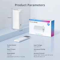 Moteur de rideau intelligent Zemismart Matter sur Wi-Fi, double module, compatible avec Apple Home, Alexa, Google Home, Mi Home, automatisation de la maison intelligente