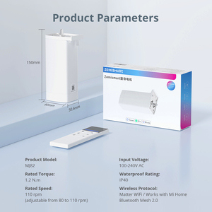มอเตอร์ม่านอัจฉริยะ Zemismart Matter over WiFi โมดูลคู่ทำงานร่วมกับ Apple Home Alexa <span class=keywords><strong>Google</strong></span> Home <span class=keywords><strong>Mi</strong></span> บ้านอัจฉริยะอัตโนมัติ - Product Image 6